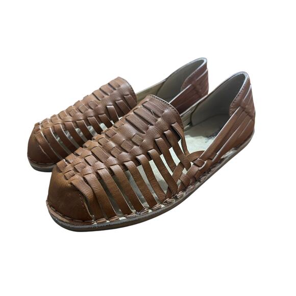 Angel Steps Women's Mexican Huaraches Brown Flat Sandals Size 10 Wide - Picture 2 of 7